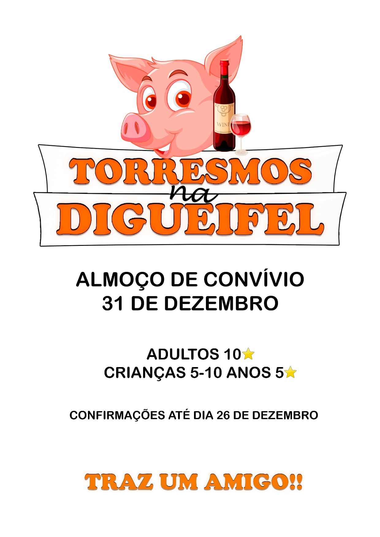 Almoço convívio - Torresmos na Digueifel - 31 Dezembro